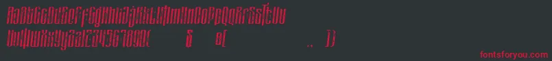 masquerouge rough italic Font – Red Fonts on Black Background