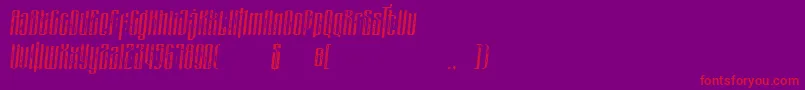 masquerouge rough italic-Schriftart – Rote Schriften auf violettem Hintergrund