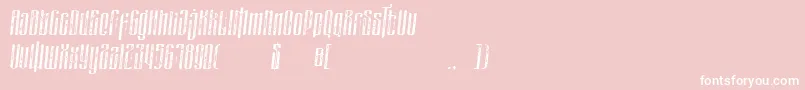 masquerouge rough italic Font – White Fonts on Pink Background