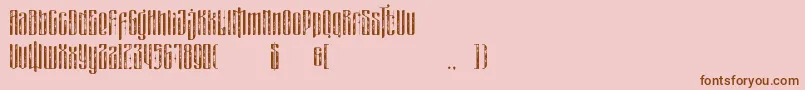 masquerouge rough Font – Brown Fonts on Pink Background