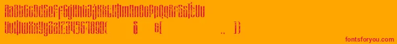 masquerouge rough Font – Red Fonts on Orange Background