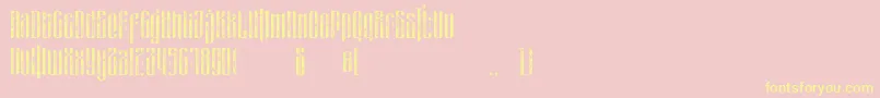 masquerouge rough Font – Yellow Fonts on Pink Background