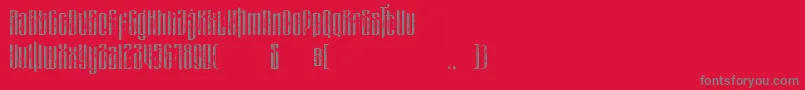 フォントmasquerouge rough – 赤い背景に灰色の文字