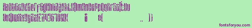 masquerouge rough Font – Purple Fonts on Green Background