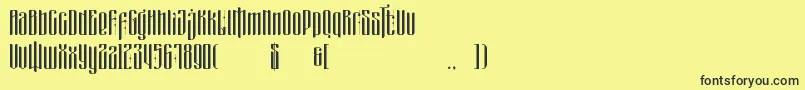 masquerouge Font – Black Fonts on Yellow Background