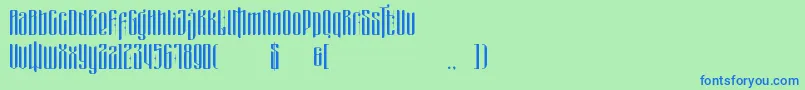 masquerouge Font – Blue Fonts on Green Background