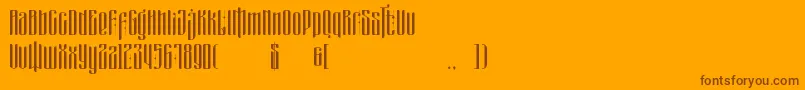 masquerouge Font – Brown Fonts on Orange Background