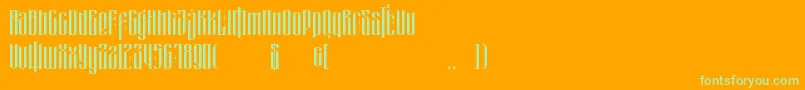 masquerouge Font – Green Fonts on Orange Background
