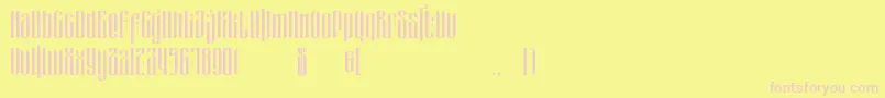 masquerouge Font – Pink Fonts on Yellow Background