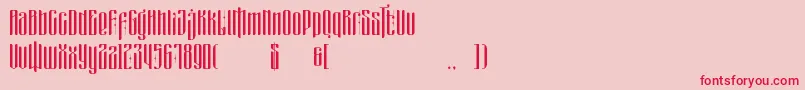 フォントmasquerouge – ピンクの背景に赤い文字