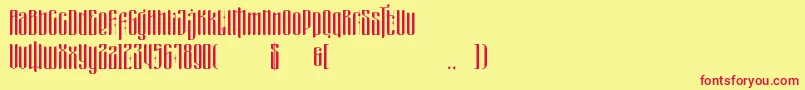 フォントmasquerouge – 赤い文字の黄色い背景
