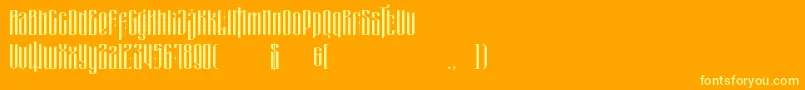 masquerouge Font – Yellow Fonts on Orange Background