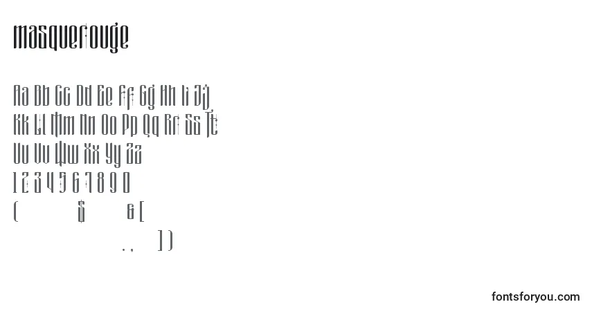 Masquerouge (133727)-fontti – aakkoset, numerot, erikoismerkit