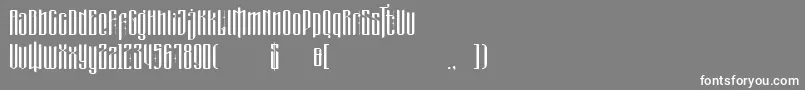 フォントmasquerouge – 灰色の背景に白い文字