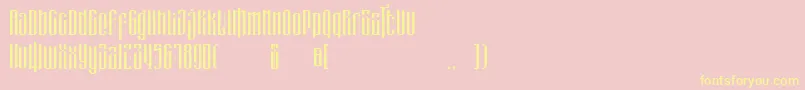 masquerouge Font – Yellow Fonts on Pink Background