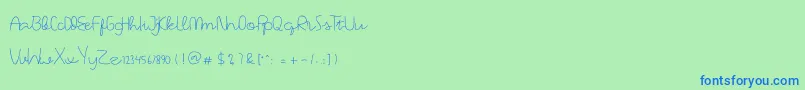 Lisätietoja Masrodi-fontista Masrodi-fontti – siniset fontit vihreällä taustalla