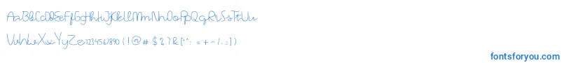 Masrodi-Schriftart – Blaue Schriften