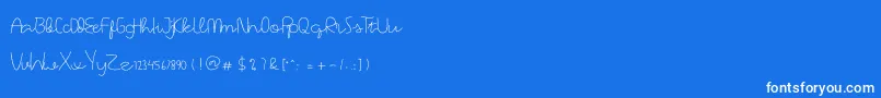 Masrodi Font – White Fonts on Blue Background
