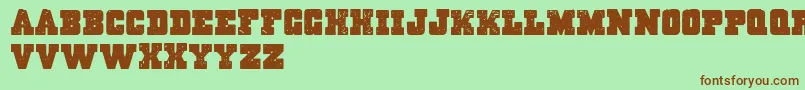 Massive Dynamite Font – Brown Fonts on Green Background