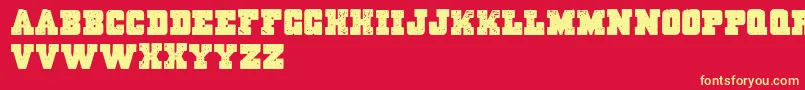 Massive Dynamite Font – Yellow Fonts on Red Background