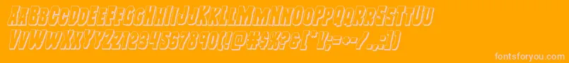 Freakfinder3Dital Font – Pink Fonts on Orange Background