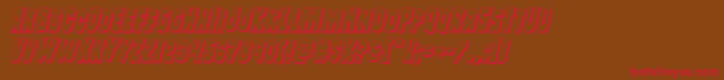 Freakfinder3Dital Font – Red Fonts on Brown Background