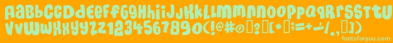 MASSIVEHEADACHE3 Font – Green Fonts on Orange Background