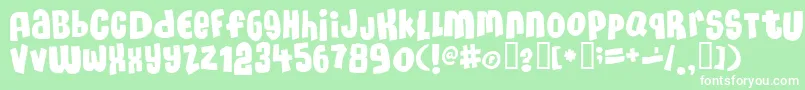 MASSIVEHEADACHE3 Font – White Fonts on Green Background