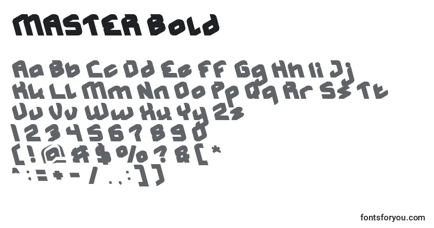Шрифт MASTER Bold – алфавит, цифры, специальные символы