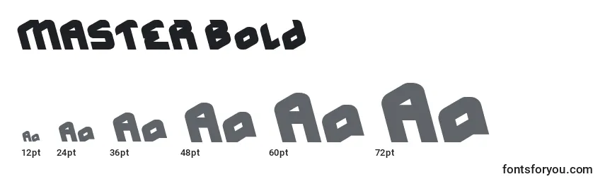 Размеры шрифта MASTER Bold