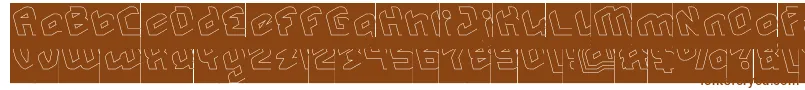 Шрифт MASTER Hollow Inverse – коричневые шрифты на белом фоне