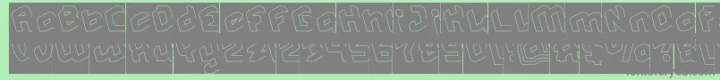 MASTER Hollow Inverse Font – Gray Fonts on Green Background