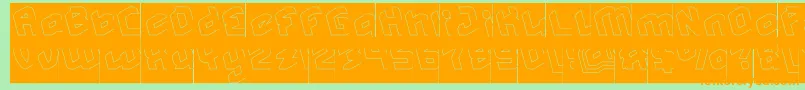 MASTER Hollow Inverse Font – Orange Fonts on Green Background