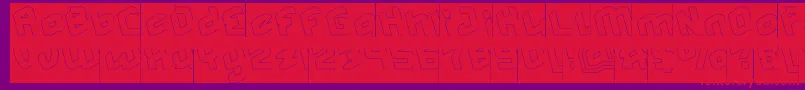 MASTER Hollow Inverse Font – Red Fonts on Purple Background