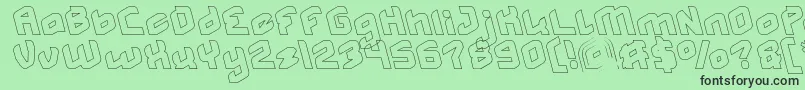 MASTER Hollow Font – Black Fonts on Green Background