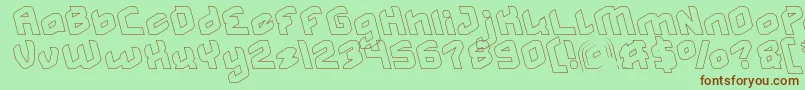 MASTER Hollow Font – Brown Fonts on Green Background