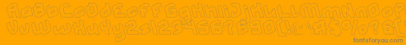 Fonte MASTER Hollow – fontes cinzas em um fundo laranja