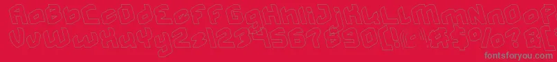 MASTER Hollow Font – Gray Fonts on Red Background