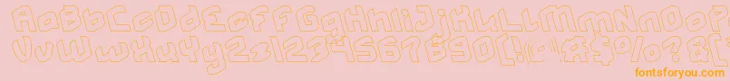 MASTER Hollow Font – Orange Fonts on Pink Background