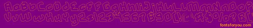 MASTER Hollow Font – Orange Fonts on Purple Background