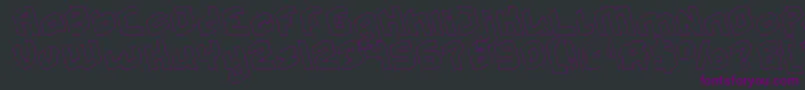 MASTER Hollow Font – Purple Fonts on Black Background