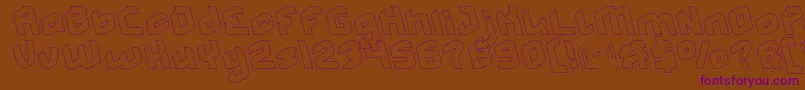 MASTER Hollow Font – Purple Fonts on Brown Background