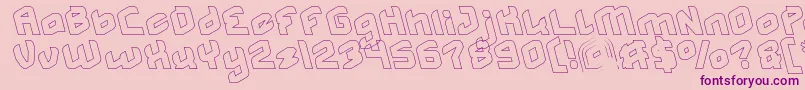 MASTER Hollow-Schriftart – Violette Schriften auf rosa Hintergrund
