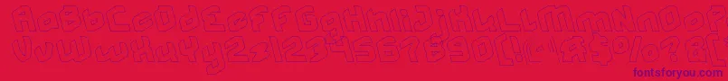 MASTER Hollow-Schriftart – Violette Schriften auf rotem Hintergrund