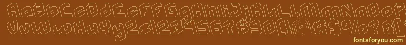 MASTER Hollow Font – Yellow Fonts on Brown Background
