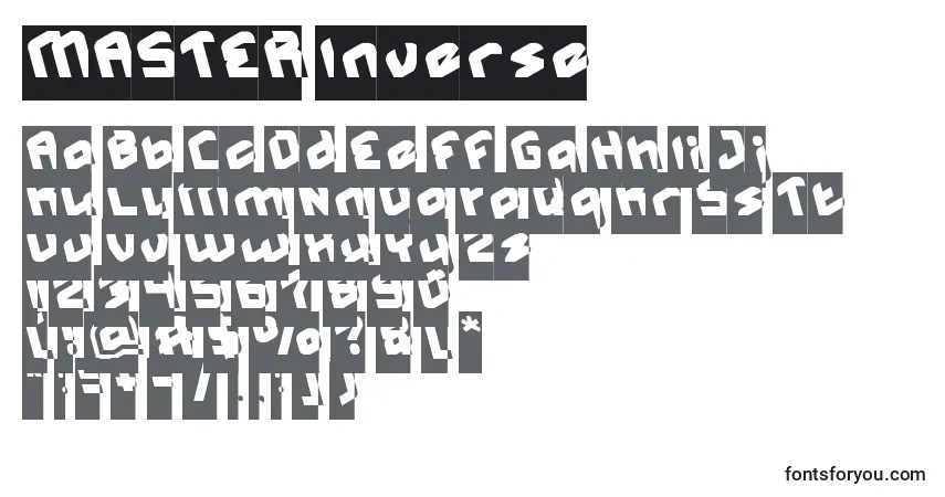 Fuente MASTER Inverse - alfabeto, números, caracteres especiales