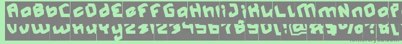 Fonte MASTER Inverse – fontes cinzas em um fundo verde