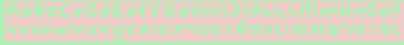 フォントMASTER Inverse – 緑の背景にピンクのフォント