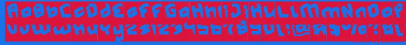 MASTER Inverse-Schriftart – Rote Schriften auf blauem Hintergrund