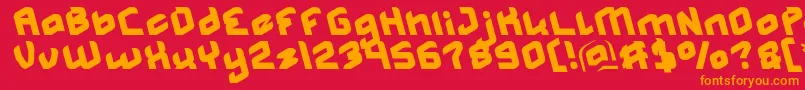 MASTER Light Font – Orange Fonts on Red Background